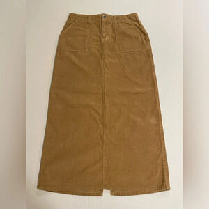 Hydraulic Tan Corduroy Long Skirt Size 3/4